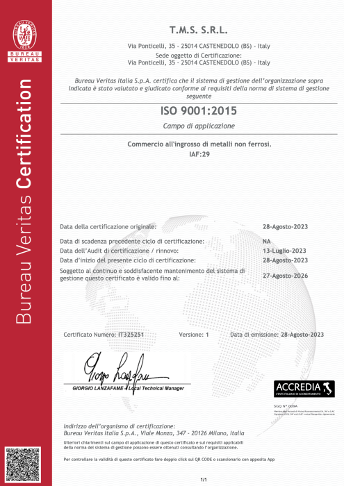 certificazione iso